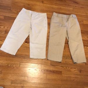 Lot of 2 pairs - Apt. 9 & Sonoma Woman`s Capri Pants size 6
